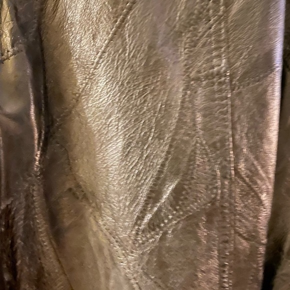 Leather jacket men, XXL, with collar, zipper and snaps. - Picture 7 of 14